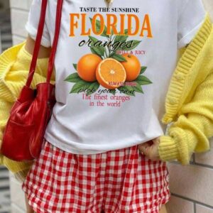 Playera oversize florida orange