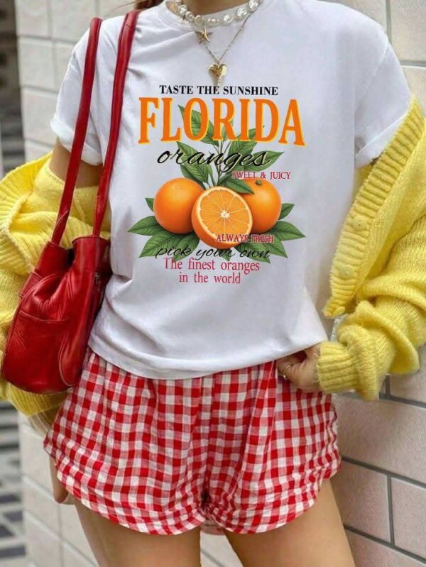 Playera oversize florida orange