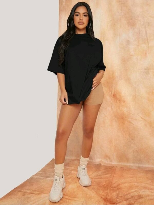 Playera Oversize Lisa Sin Estampado - Image 2