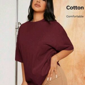 Playera Oversize Lisa Sin Estampado