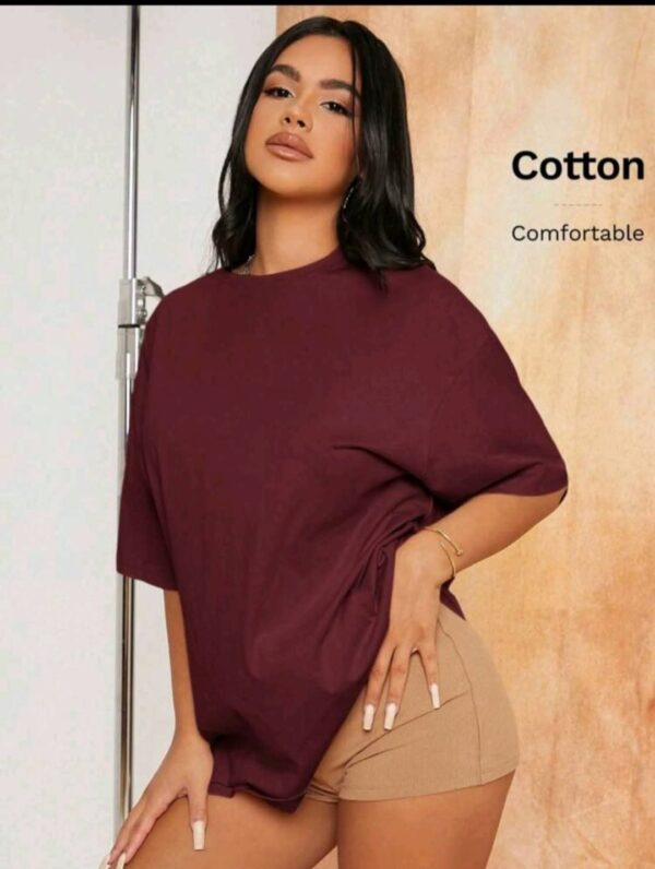 Playera Oversize Lisa Sin Estampado
