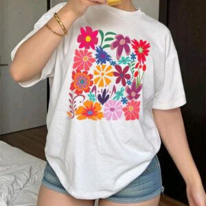 Playera Oversize Flores