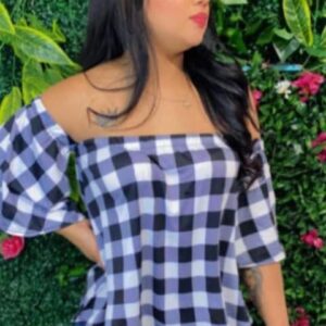 Blusa Campesina Cuadros